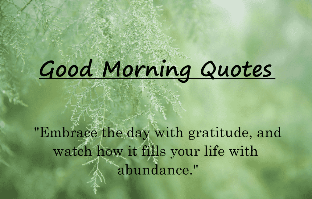 Good Morning Quotes 